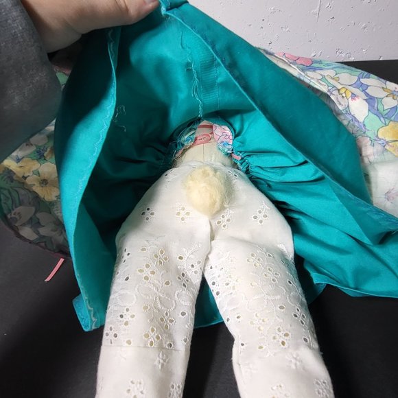 Cow Cloth Doll Floral Dress Stuffed Plush Country Farmhouse Style Decor - Picture 6 of 8